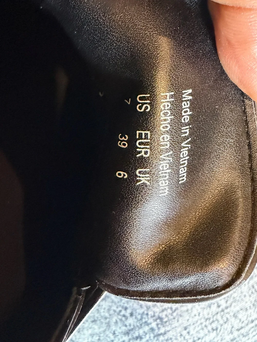 Aldo Black Leather Slip-On Mule Loafers